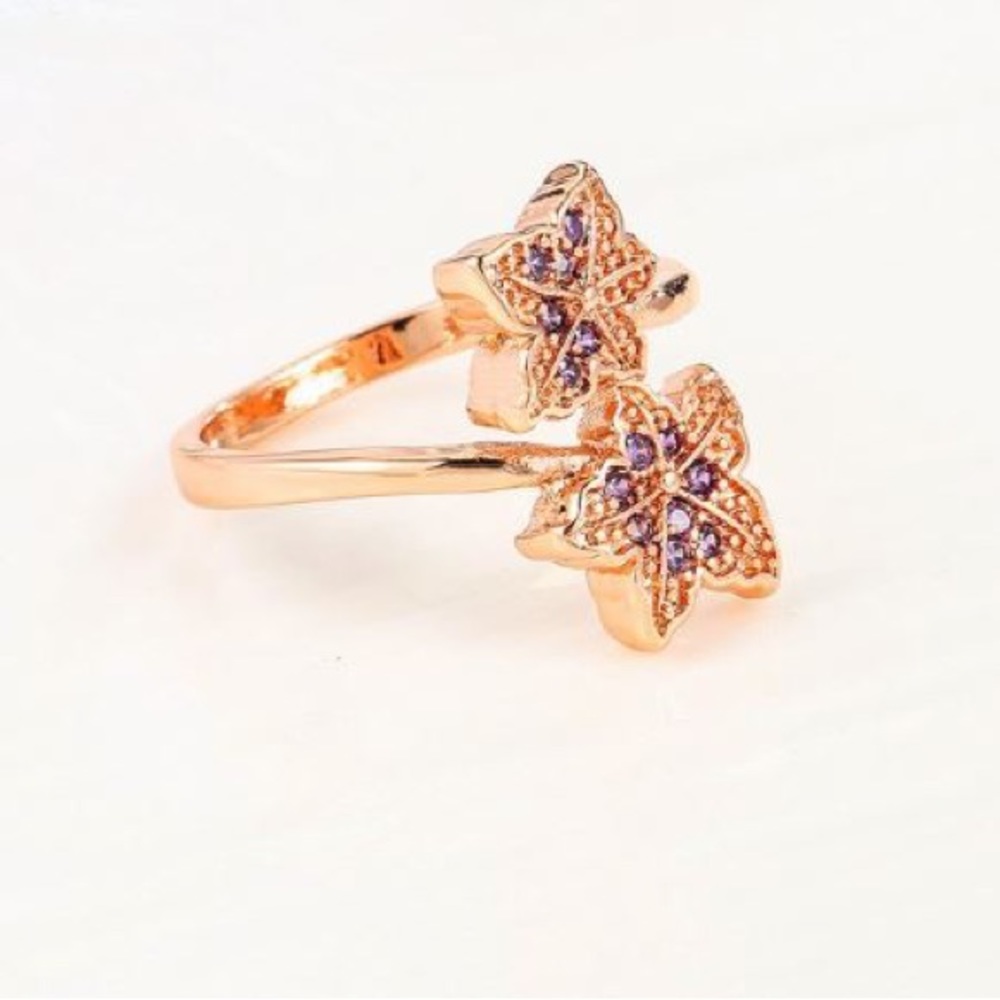 Purple Maple Leaf Ring